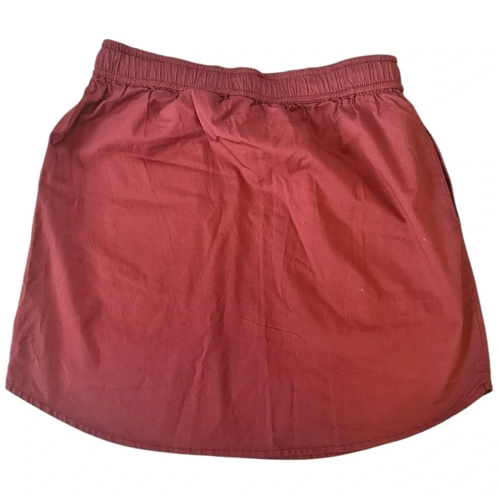 Sundry For Evereve Sunday Skirt Bungee Drawcord Pockets Terra rust brick, sz 1